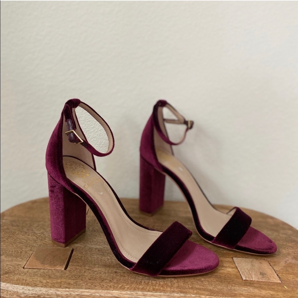 Vince Camuto velvet heels